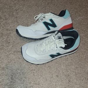 New Balance 515 Light Grey, Navy And Green Sneakers, Size US 8, EUR 39